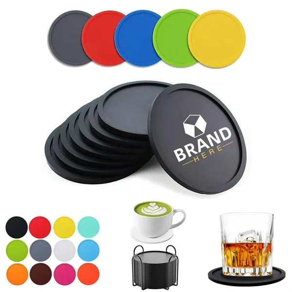 Round Silicone Coasters