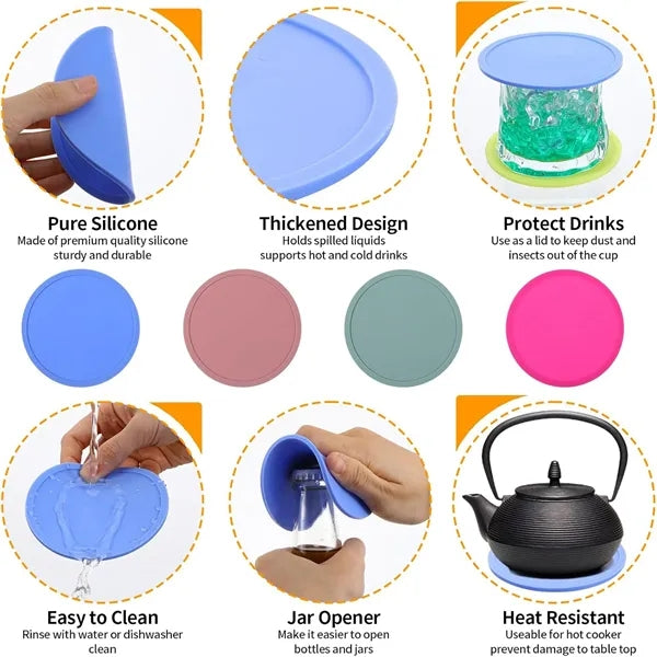 Round Silicone Coasters