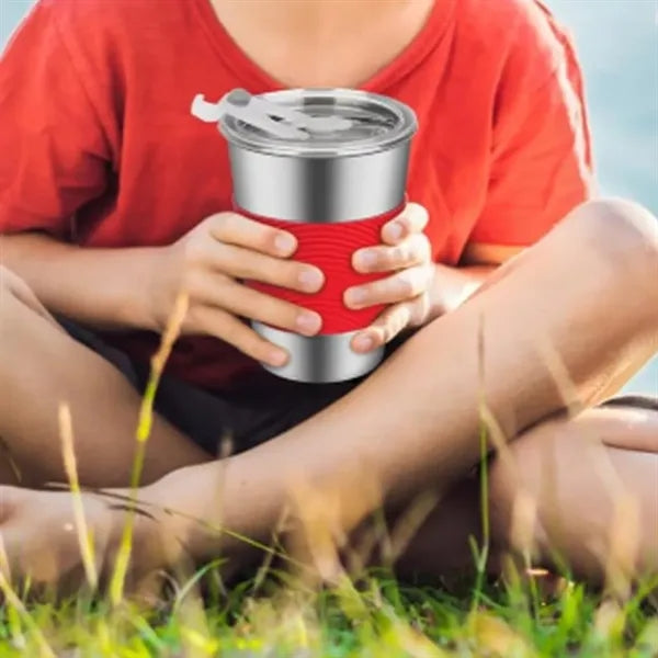 16oz. Stainless Steel Tumbler Water Cup with Silicone Sleeve
