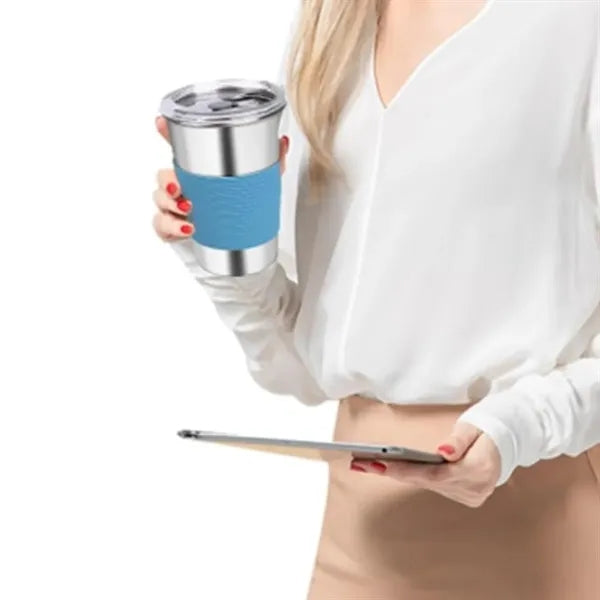 16oz. Stainless Steel Tumbler Water Cup with Silicone Sleeve