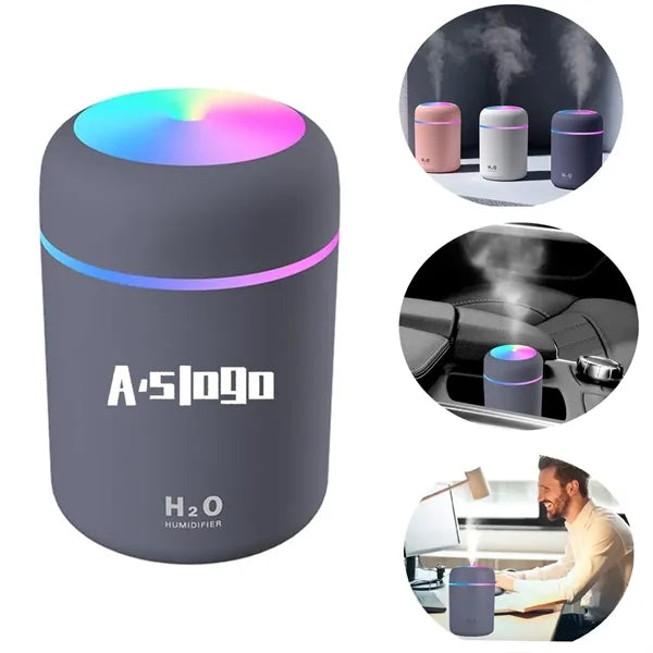 Portable 300ml Mini Humidifier with LED night light