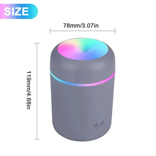 Portable 300ml Mini Humidifier with LED night light