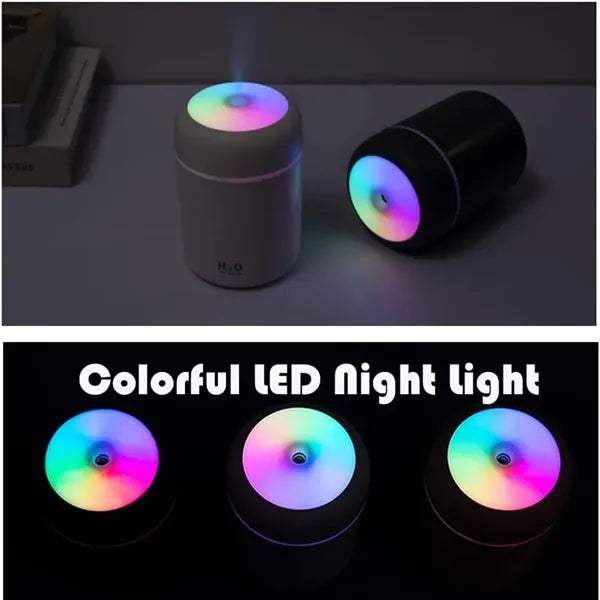 Portable 300ml Mini Humidifier with LED night light