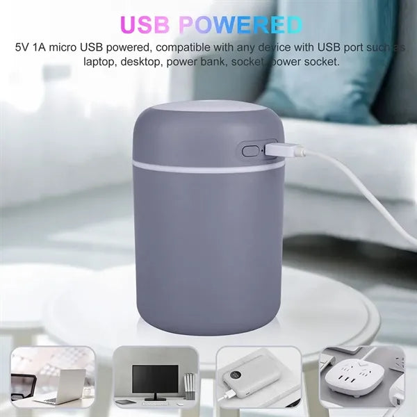 Portable 300ml Mini Humidifier with LED night light