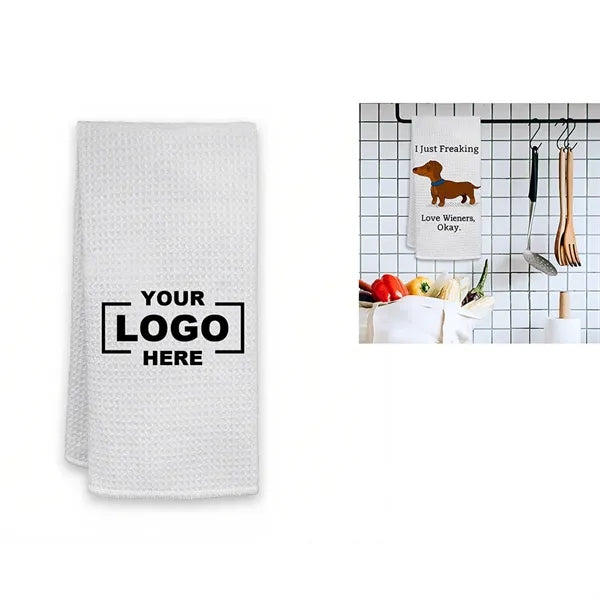 Absorbent Waffle Weave Kitchen Cleaning Towel