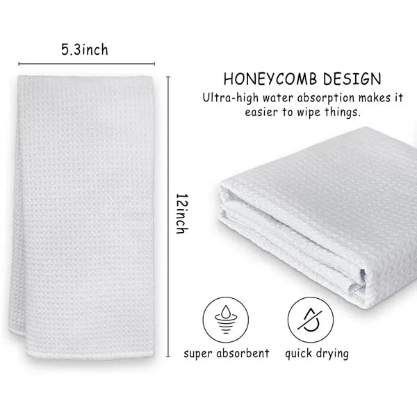 Absorbent Waffle Weave Kitchen Cleaning Towel