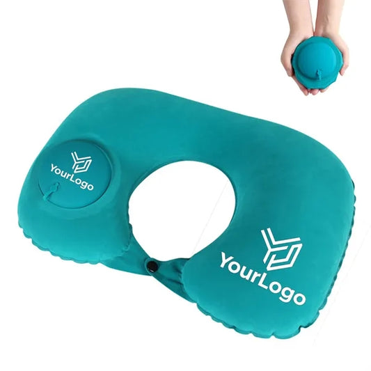 Push Type Inflatable U Shaped Neck Pillow