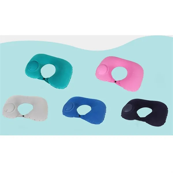Push Type Inflatable U Shaped Neck Pillow