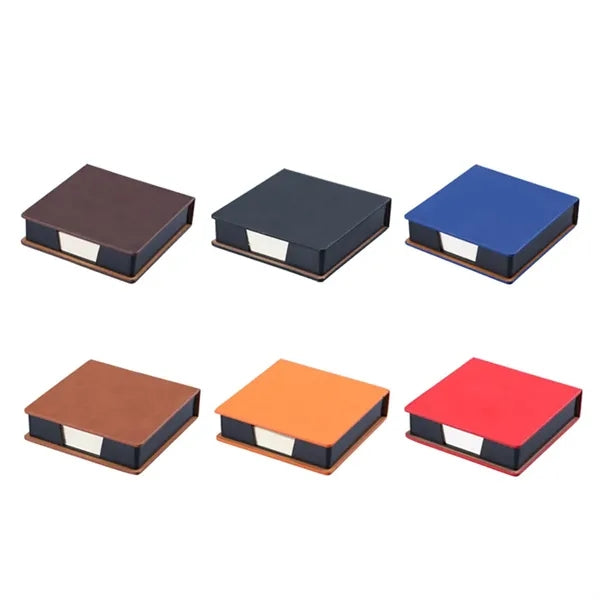 Business PU Leather Sticky Note Box