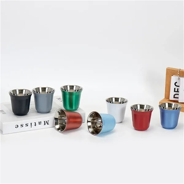 2.7oz Double - Wall Stainless Steel Espresso Cup