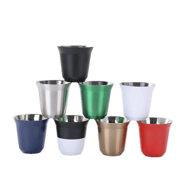 2.7oz Double - Wall Stainless Steel Espresso Cup