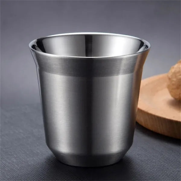 2.7oz Double - Wall Stainless Steel Espresso Cup