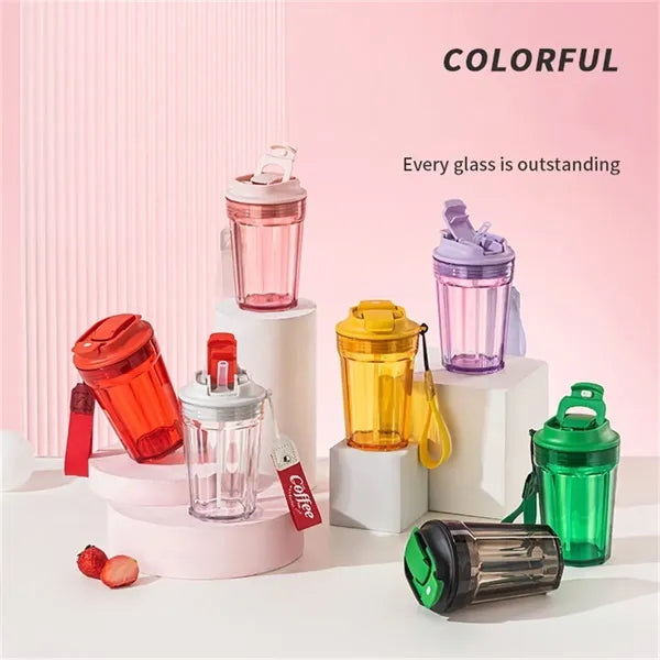 14oz Tritan Kids Leakproof Water Bottle w/ Strap