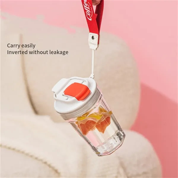 14oz Tritan Kids Leakproof Water Bottle w/ Strap