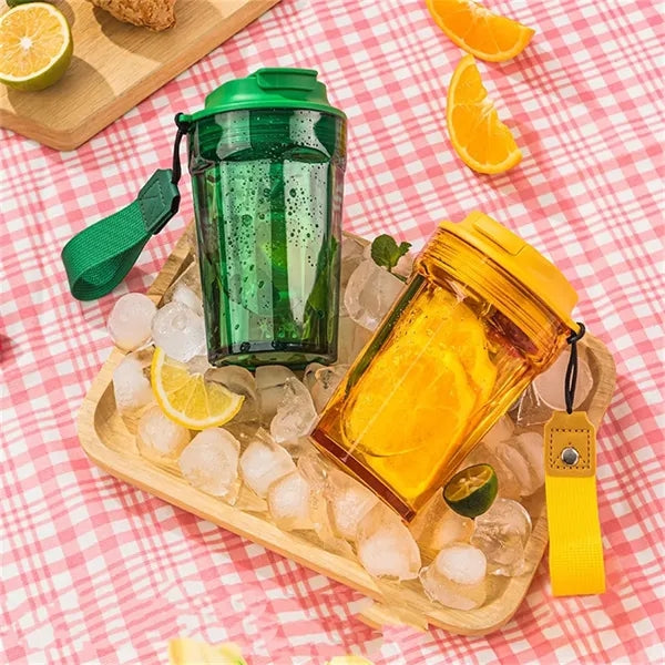 14oz Tritan Kids Leakproof Water Bottle w/ Strap