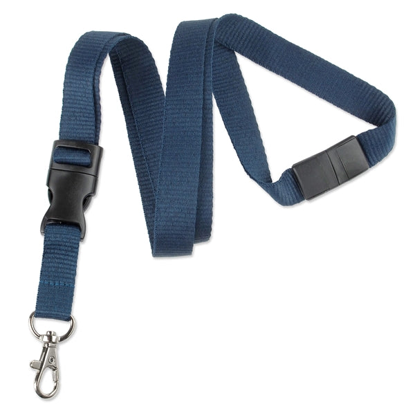 5/8" Blank Detachable Breakaway Ribbed Polyester Lanyards
