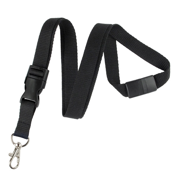 5/8" Blank Detachable Breakaway Ribbed Polyester Lanyards