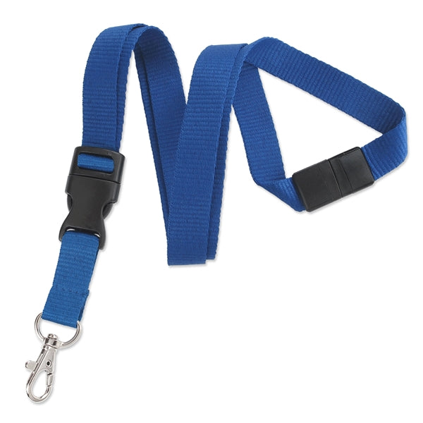 5/8" Blank Detachable Breakaway Ribbed Polyester Lanyards