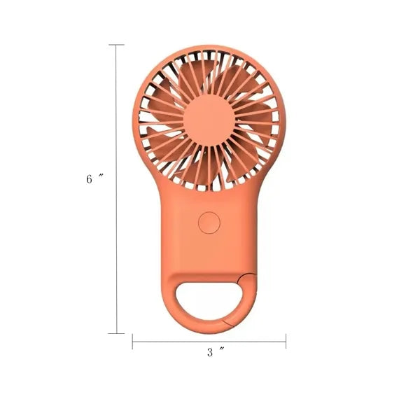 Rechargeable Handheld Fan With Carabiner
