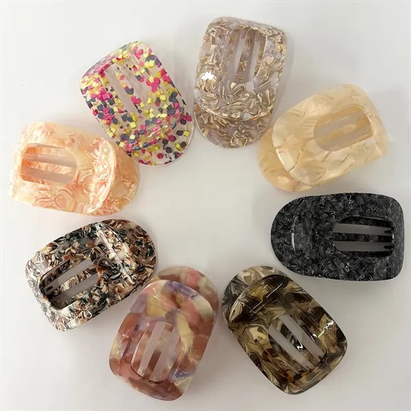 Fashion Colorful 3.94Inch Large Oval Acetate Hair Clip
