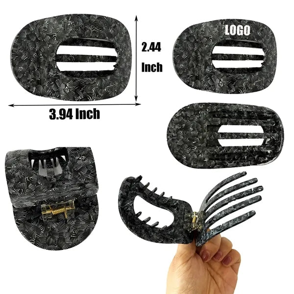Fashion Colorful 3.94Inch Large Oval Acetate Hair Clip