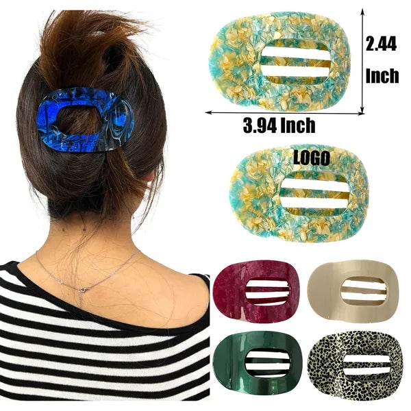 New Fashion Colorful 3.94Inch Large Oval Acetate Hair Clip