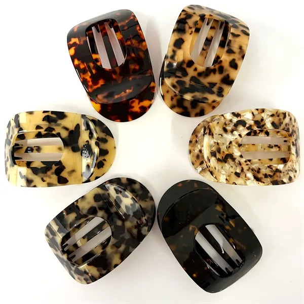 Fashion Style Women 3.94Inch Large Oval Acetate Hair Clip