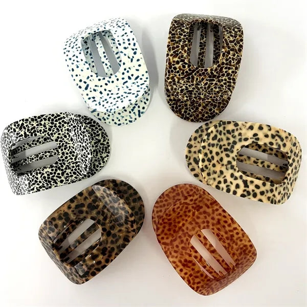 Fashion Style Women 3.94Inch Large Oval Acetate Hair Clip