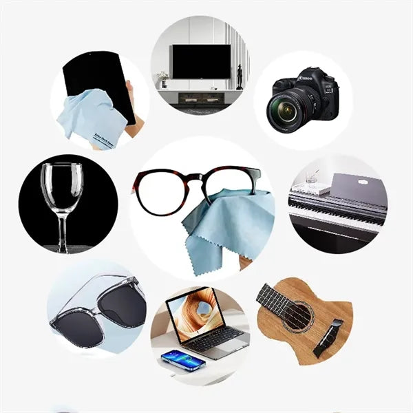 Eyeglasses Cleaning Microfiber Cloth Keychain Pouch