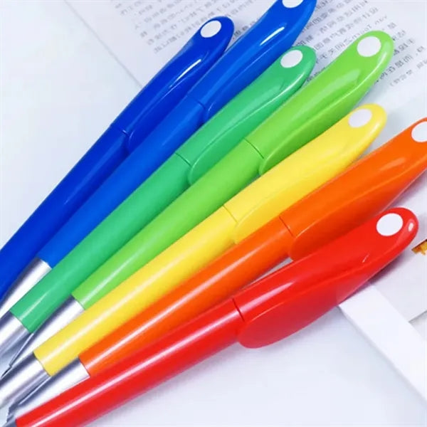 Twist Action Ballpoint Pen with Chrome Tip and Custom Logo