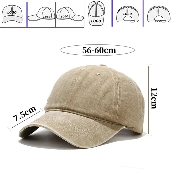 Vintage Washed Distressed Baseball Cap