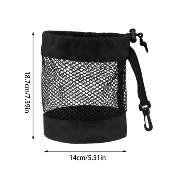 Golf Ball Mesh Carry Bag with Drawstring and Clip
