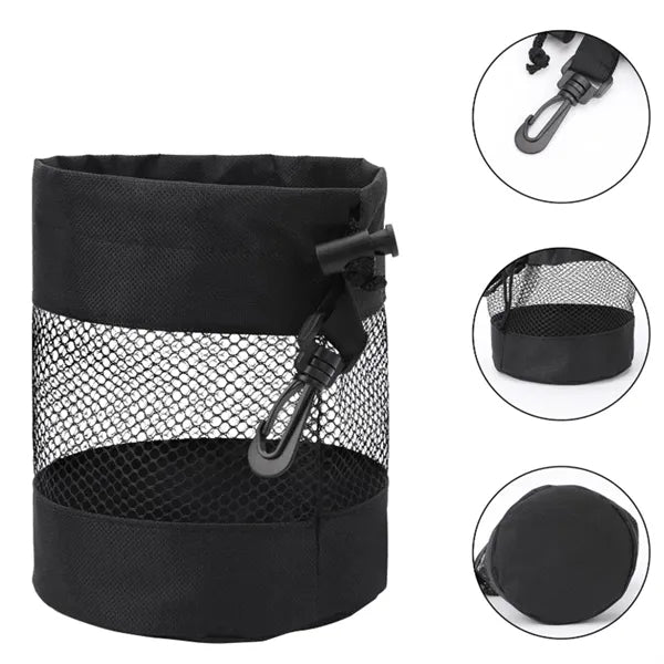 Golf Ball Mesh Carry Bag with Drawstring and Clip