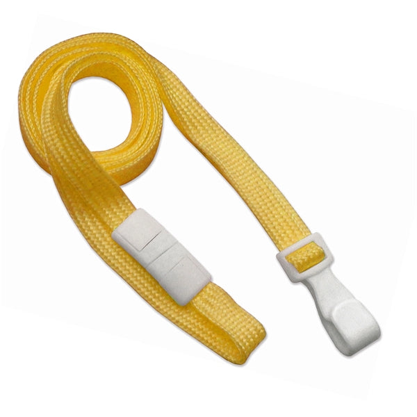 3/8" Blank Woven Breakaway Lanyards with Wide Plastic Hook
