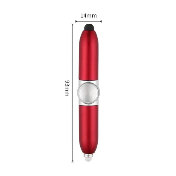 Dual-Function Spinner Pen with Stylus and Ballpoint Tip