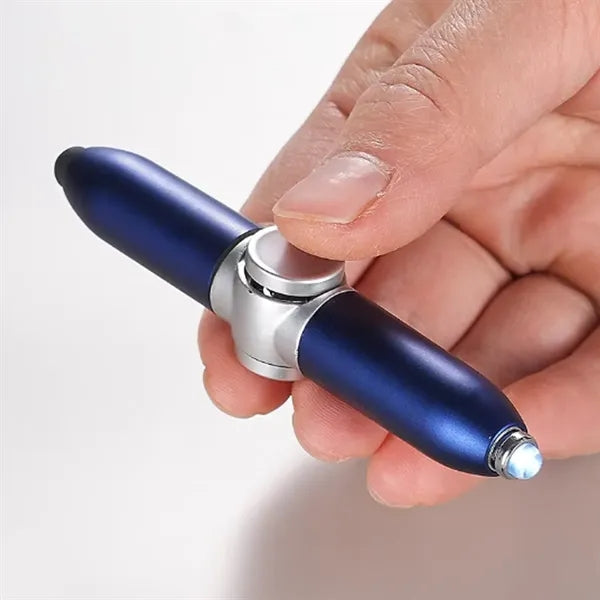 Dual-Function Spinner Pen with Stylus and Ballpoint Tip