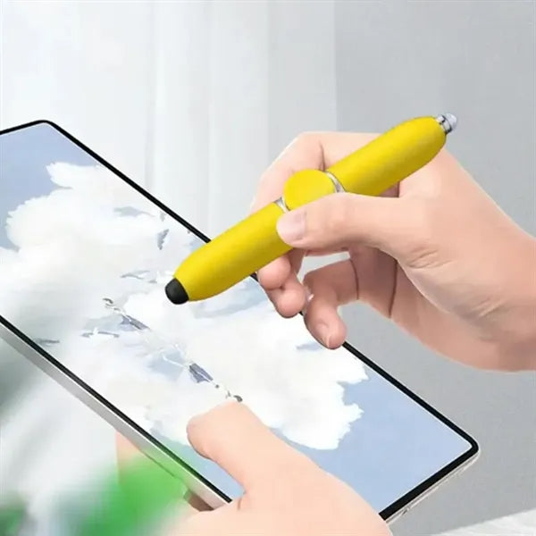 Dual-Function Spinner Pen with Stylus and Ballpoint Tip