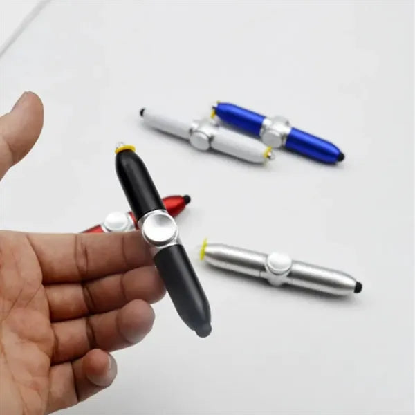 Dual-Function Spinner Pen with Stylus and Ballpoint Tip