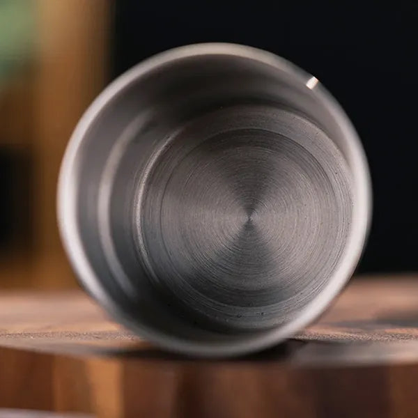 10-oz Stainless Steel Portable Camp Cup with Foldable Handle