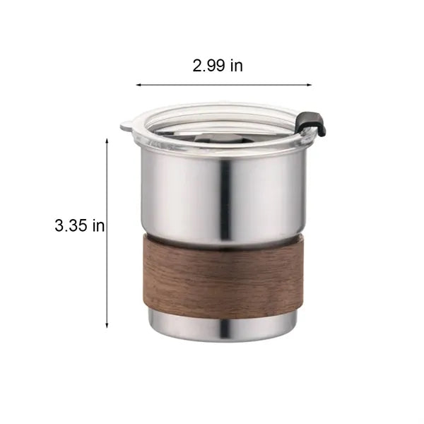 10-oz Stainless Steel Portable Camp Cup with Foldable Handle