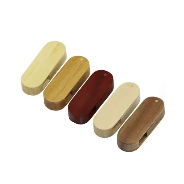 Rotating Wooden USB Flash Drive 2GB