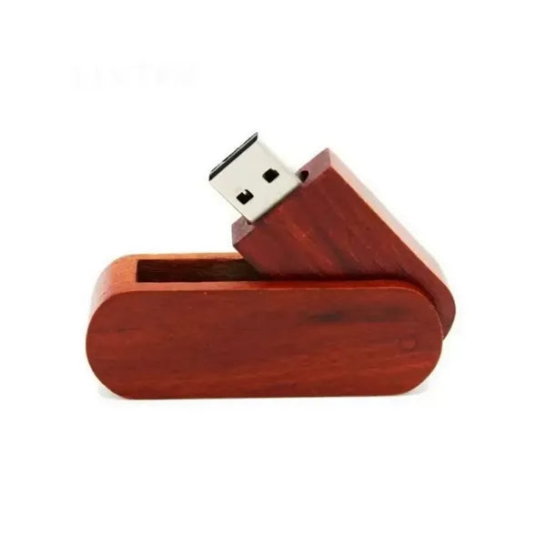 Rotating Wooden USB Flash Drive 2GB