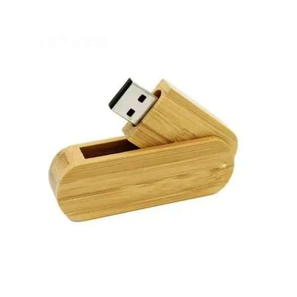 Rotating Wooden USB Flash Drive 2GB
