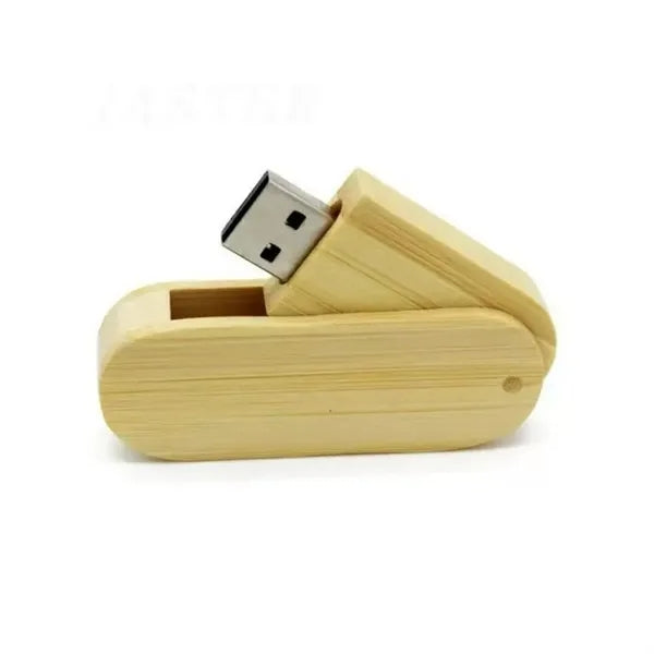 Rotating Wooden USB Flash Drive 2GB