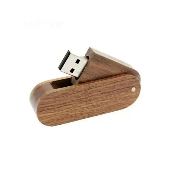Rotating Wooden USB Flash Drive 2GB