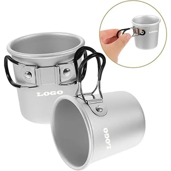 Outdoor Collapsible Aluminum Cup Lightweight For Camping