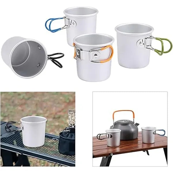 Outdoor Collapsible Aluminum Cup Lightweight For Camping