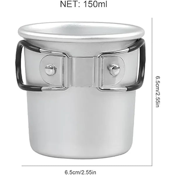 Outdoor Collapsible Aluminum Cup Lightweight For Camping