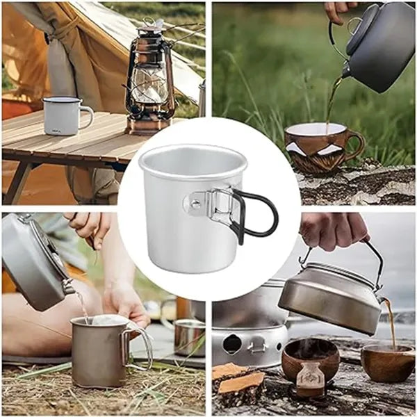 Outdoor Collapsible Aluminum Cup Lightweight For Camping