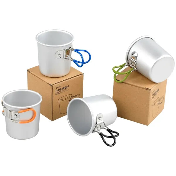 Outdoor Collapsible Aluminum Cup Lightweight For Camping
